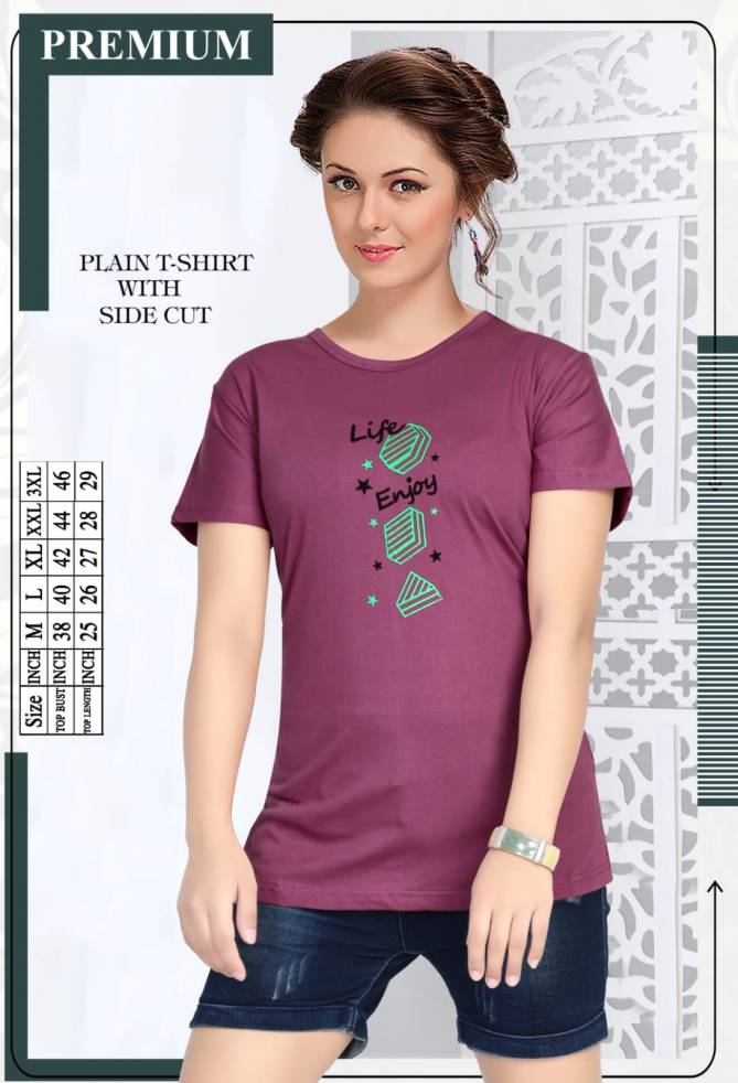 Vol At 0305 Cotton Silicon Summer Special  Ladies T Shirt Wholesale Online
